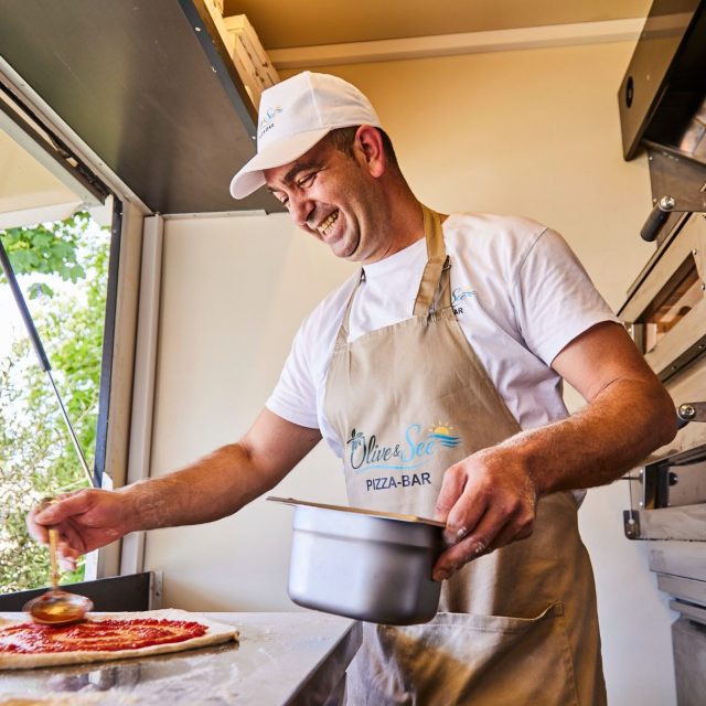 Pizza aus dem Ofen